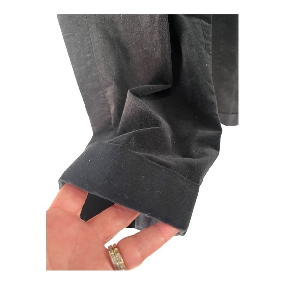 Talbots Signature Black Velvet Trousers Pants Cuffed Ankles in Size 18W Woman - Picture 10 of 13